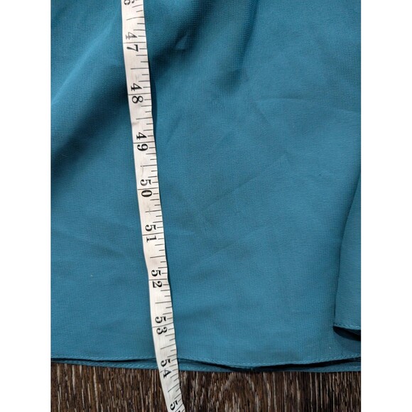 Alfred Angelo Blue Teal One Shoulder Chiffon‎ Gown Dress 4 - Picture 10 of 10